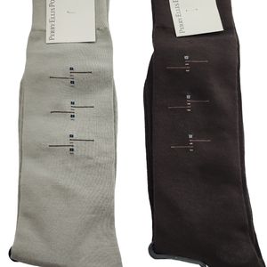 Perry Ellis Portfolio Mens Brown Chrome Dress Socks NWT
